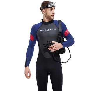Predám dlhý neopren 3mm na potapanie,šnorchl.,Deep Blue,L - 2