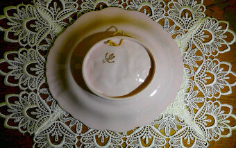 Porcelánový ružový tanier - 2