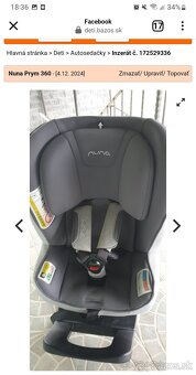 Detská autosedačka Nuna Prym - 2