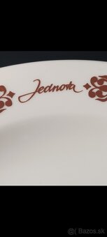 Retro reštauračné taniere Jednota - 2