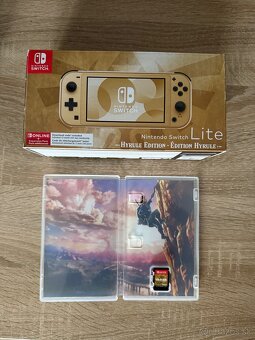 Nintendo Switch Lite Hyrule Edícia + Zelda + Flip Puzdro - 2