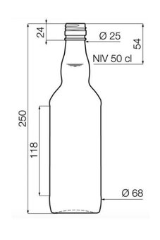 Fľaše na alkohol 500ml - 2