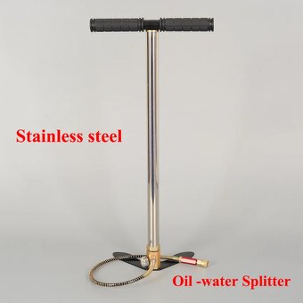 Vysokotlaká 3-stupňová vzduchová ručná pumpa,300 bar,4500PSI - 2