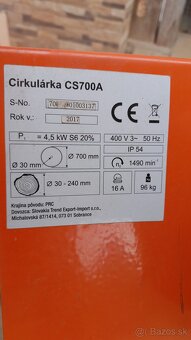 Predám pílu cirkulár 700mm kolíska - 2