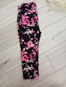 Čierno- ružové legíny M - 2