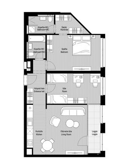 Poprad – novostavba, 80 m² + 8 m² balkón, Karpatská Residenc - 2