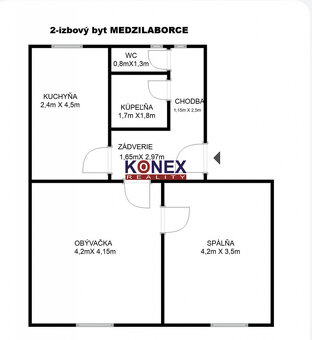 NA PREDAJ - 2-izbový byt v centre MEDZILABORIEC - 2