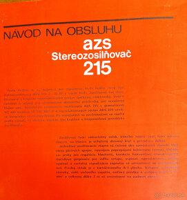 Manuál pre gramofón NC 420 a zosilovač AZS 215 - 2
