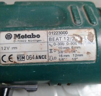 Aku šrubovačka METABO D-72622 12v - 2
