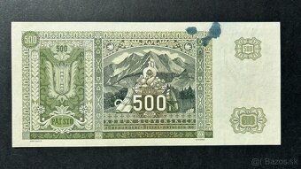 Bankovky .ČSR Jánošík neperforovaný kolok aunc - 2