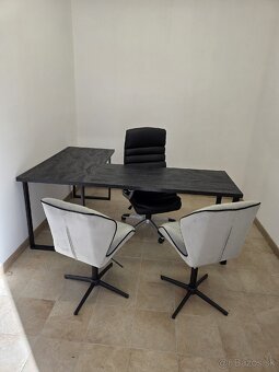 Kancelarsky rohovy stol a 3 stolicky - 2