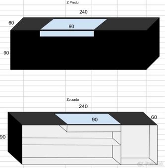 Ponúkam predajný pult 2,4m - 2