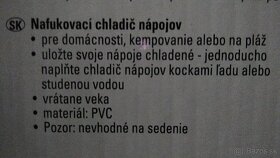 Nafukovací chladič nápojov nový. - 2