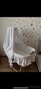 Mojžišov prútený kôš pre bábätko na kolieskach - 2