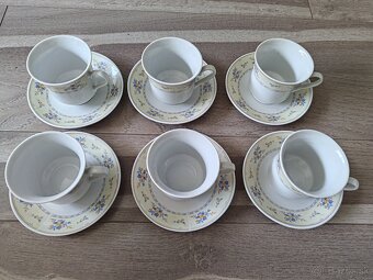 Retro sady na kavu - 6 tanierikov a 6 salok - 2