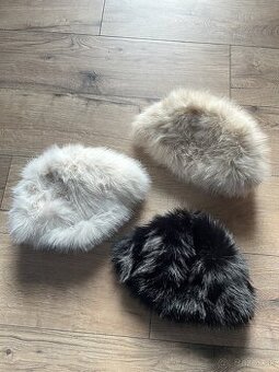 Uplne nove damske ciapky z umelej kozusiny - 2