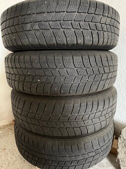 Plechove disky 5x100mm R14 so zimnými pneu. - 2