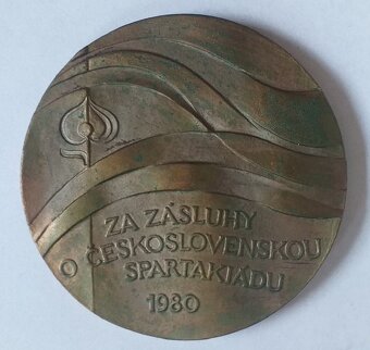 Medaila 1980 Československá spartakiáda sign. Housa - 2