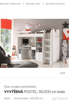 Vyvýšena poschodová posteľ - 2
