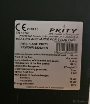 Pec na drevo - PRITY - 2