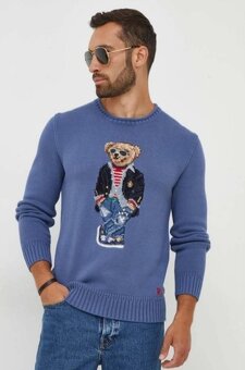 RALPH LAUREN BEAR luxusny original pansky krasny sveter XL - 2
