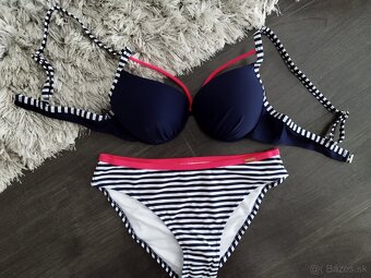 Dvojdielne plavky push up modré - 2