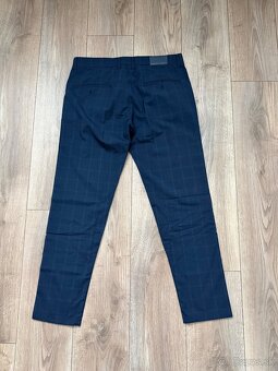 Modré spoločenské nohavice - 2