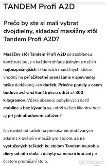 Masážny stôl Tandem Profi A2D - 2