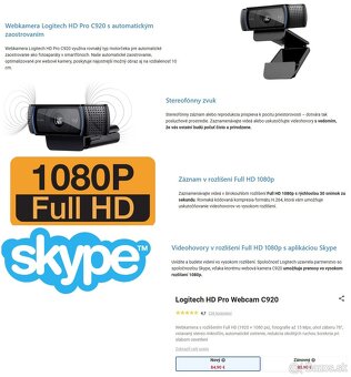 Web kamera Logitech HD Pro Webcam C920 - 2