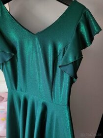 Spoločenské šaty smaragdovo zelené veľ.36 - 2