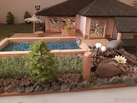 Miniatúry model domčekov, bungalov, mlyn - 2