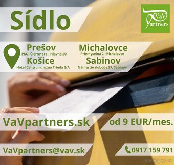 ‼ VIRTUÁLNE / REGISTRAČNÉ SÍDLO MICHALOVCE - 2