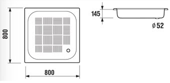 sprchovacia vanička 80x80 - 2