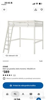 Vyvýšená posteľ IKEA - 2