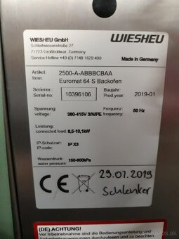 novy nepouzity konvektomat, euromat Wiesheu 64 S - 2