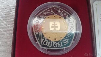 Bimetalova minca 10000SK - Vstup Slovenskej republiky do EU - 2