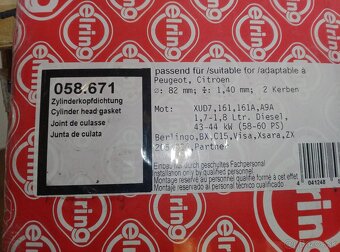 Tesnenie hlavy valcov + zhavice Citroen, Peugeot - 2