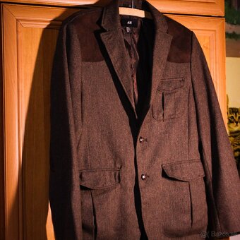 Pánske elegantné sako H&M hnedé 52 - 2