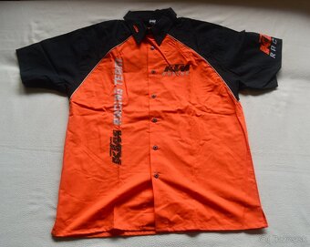 KTM kvalitná polokošeľa oranžová čierna - 2