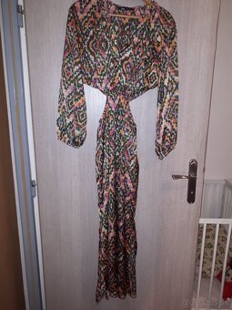 Dlhe satenove saty cut out Zara - 2