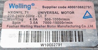 Predám motor na práčku Whirlpool AWE 66710 - 2