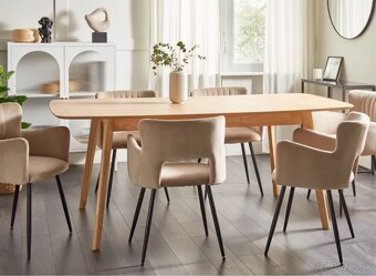 Rozkladací jedálenský stôl MADOX svetlý dub 150/190 cm 90 cm - 2