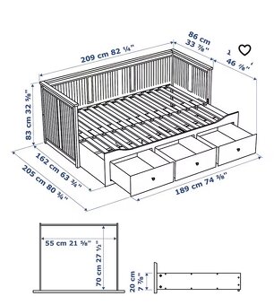 Ikea Hemnes postel - 2