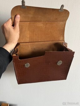 Aktovka / taška z pravej kože I retro I vintage - 2