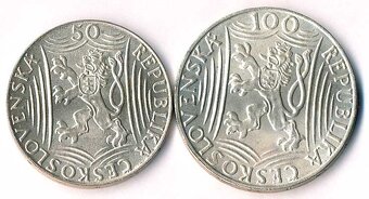 50 a 100 koruna 1949 - 2