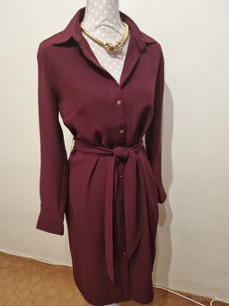nové bordové košeľové šaty Ralph Lauren   M - 2