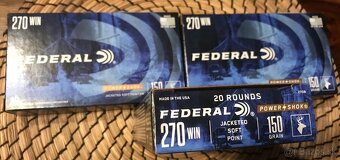 Náboje FEDERAL Power Shok kal. 270 Win., 150 Grain - NOVÉ - 2