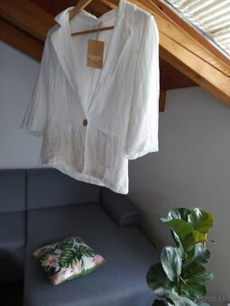 ľanové sako Le Monde Du Lin veľkost S/M - 2