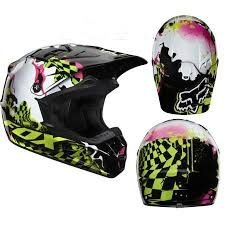 Prilba FOX Racing V1 Pilot Checked Out Green - 2