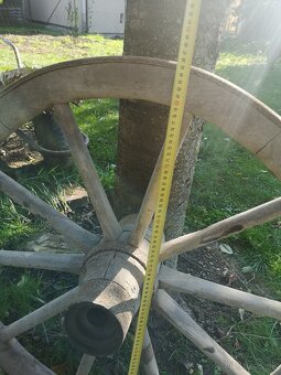 Starožitné drevené koleso 85cm - 2